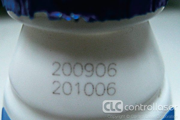 Laser marking polypropylene milk bottles with serial code