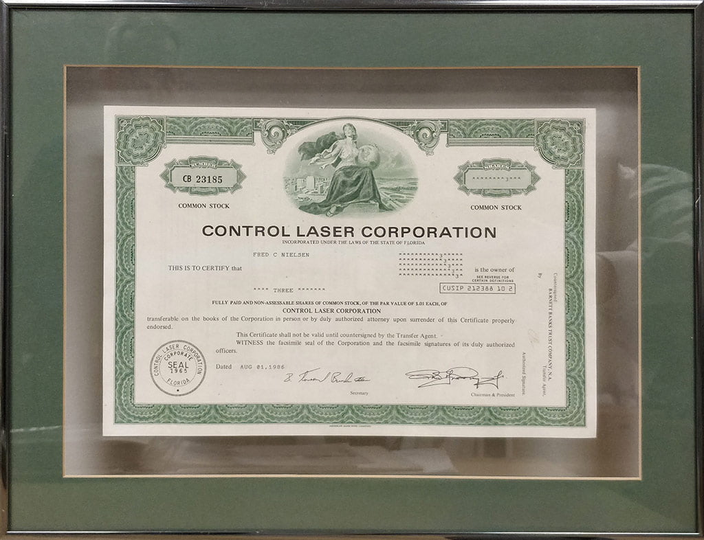 CLC Stock Certificate Award to Employees