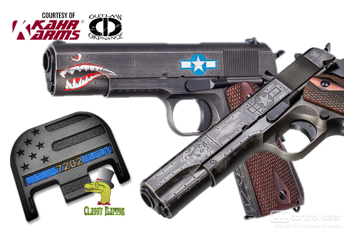 Laser engraving firearms and accessories
